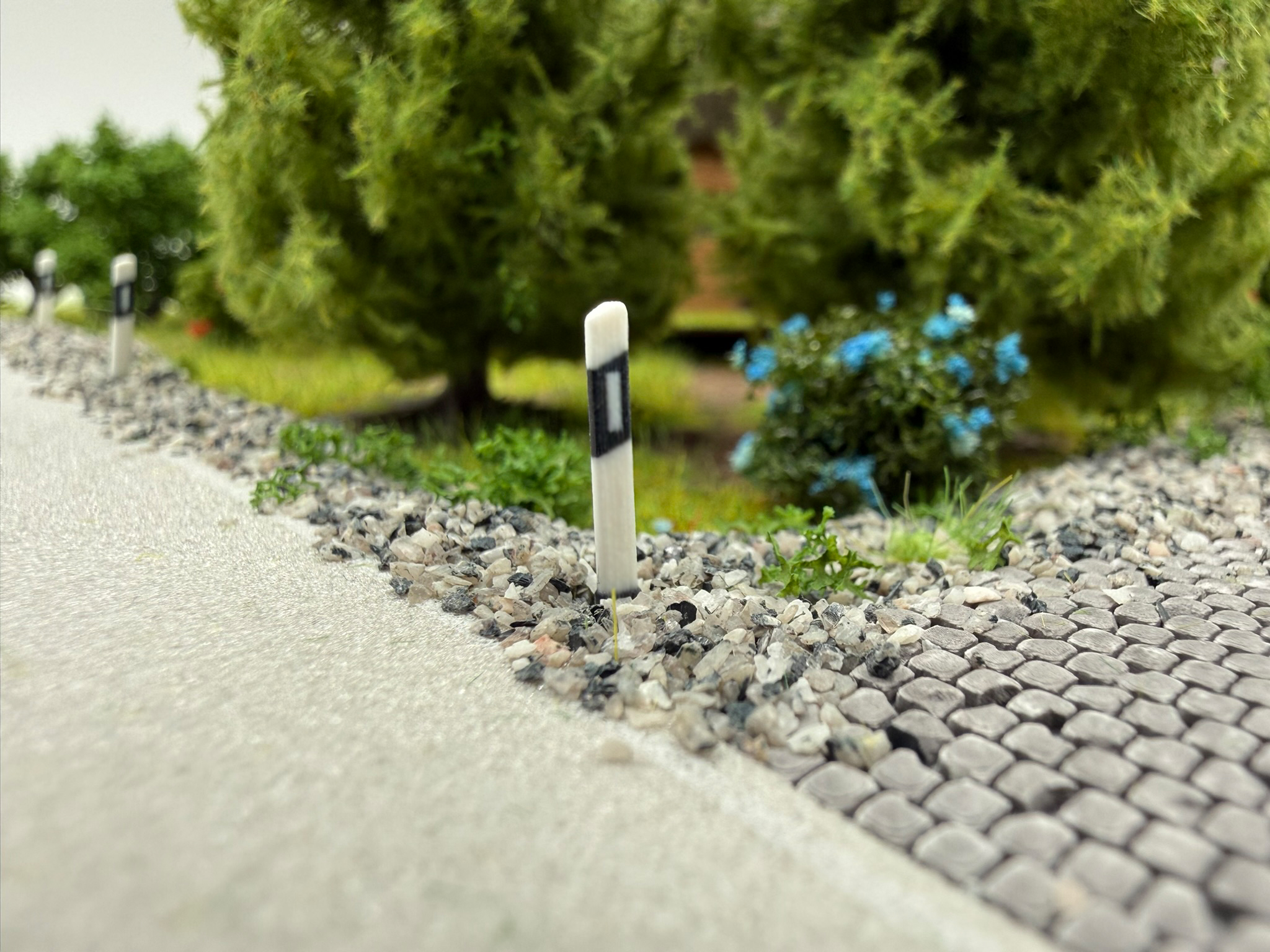 Leitpfosten weiß H0