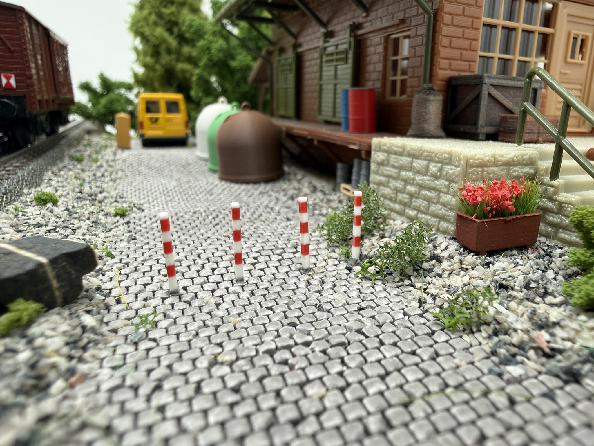 Absaperrpfosten-eckig-H0