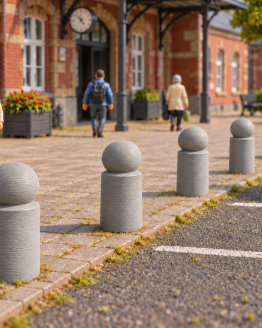 Betonpoller mit Kugelkopf